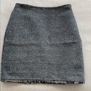 Banana Republic Blue and White Tweed Mini Skirt